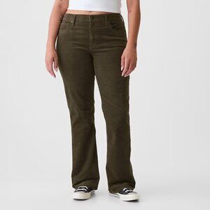NWT GAP Green Corduroy Flare Pants Size 10R